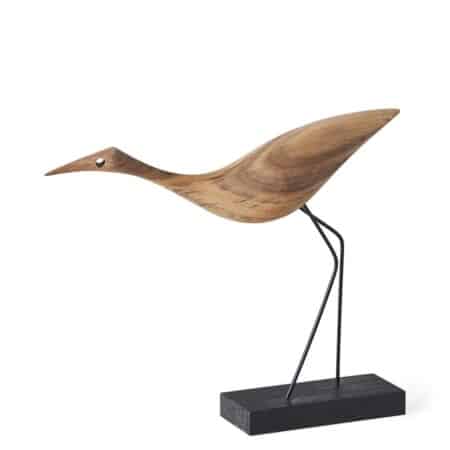 Статуэтка птица из дерева Warm Nordic Beak Bird низкая цапля