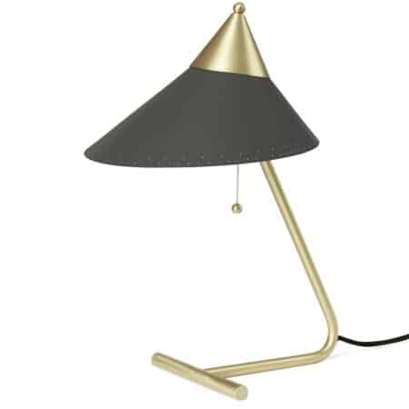 Настольная лампа Warm Nordic Brass Top цвета древесный уголь