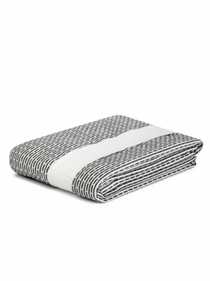 Дизайнерское полотенце для рук и волос, 120х40см светло-серого цвета