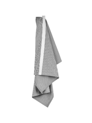 Полотенце для тела TheOrganic, 155х60см цвета цтренний серый на белом фоне