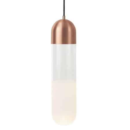 Подвесной светильник Mater Firefly медного цвета на белом фоне