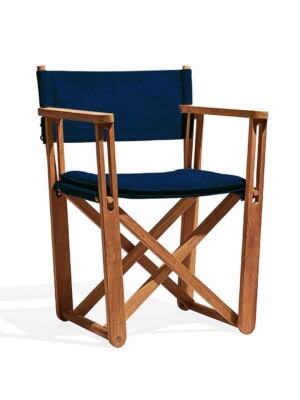 Кресло для отдыха Skargaarden Kryss темно-синий на белом фоне