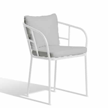 Обеденный стул Skargaarden Saltö светло-серый/серебристо-серый на белом фоне