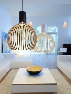 Дизайнерские светильники для современной гостиной Secto Octo