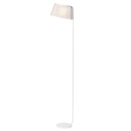 Белый напольный светильник с реечным абажуром Secto Owalo