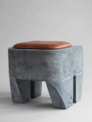 Скульптурный стул с кожаным сиденьем 101Copenhagen Sculpt