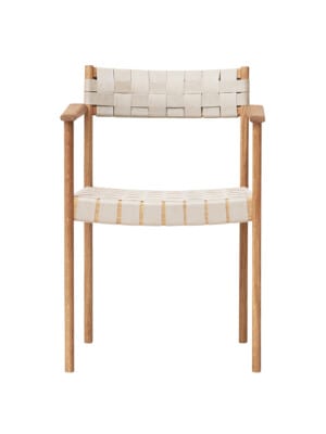 Дизайнерское дубовое кресло с обивкой изо льна Form&Refine Motif
