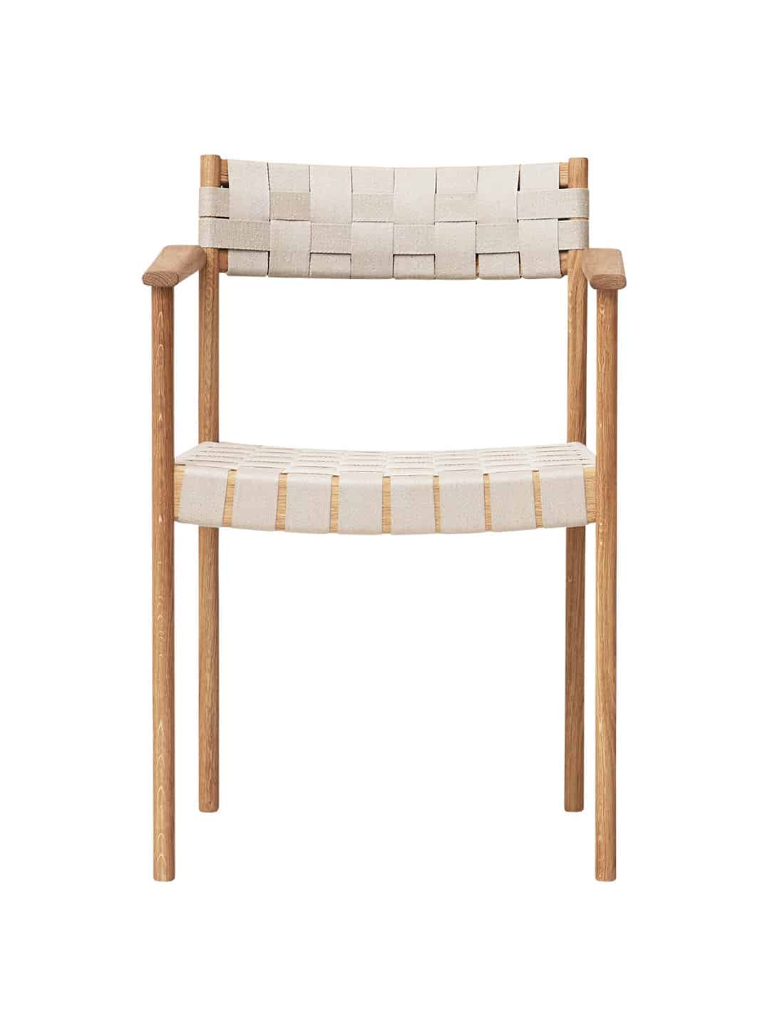 Дизайнерское дубовое кресло с обивкой изо льна Form&Refine Motif