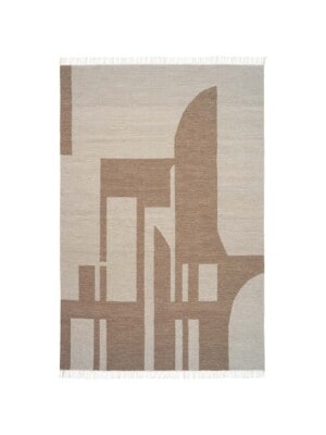Скандинавский ковер Kristina Dam Contemporary Kelim коричневого цвета