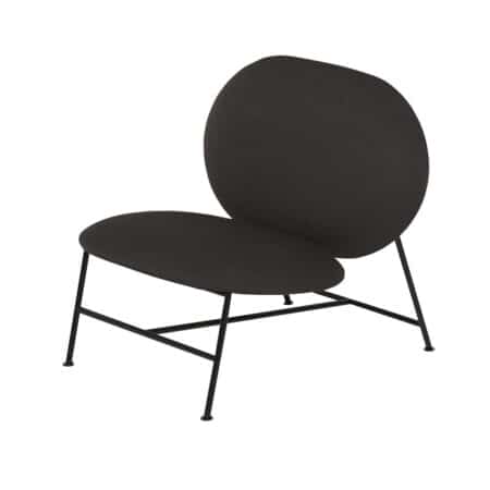 Стильное кресло для отдыха Northern Oblong темно-серого цвета