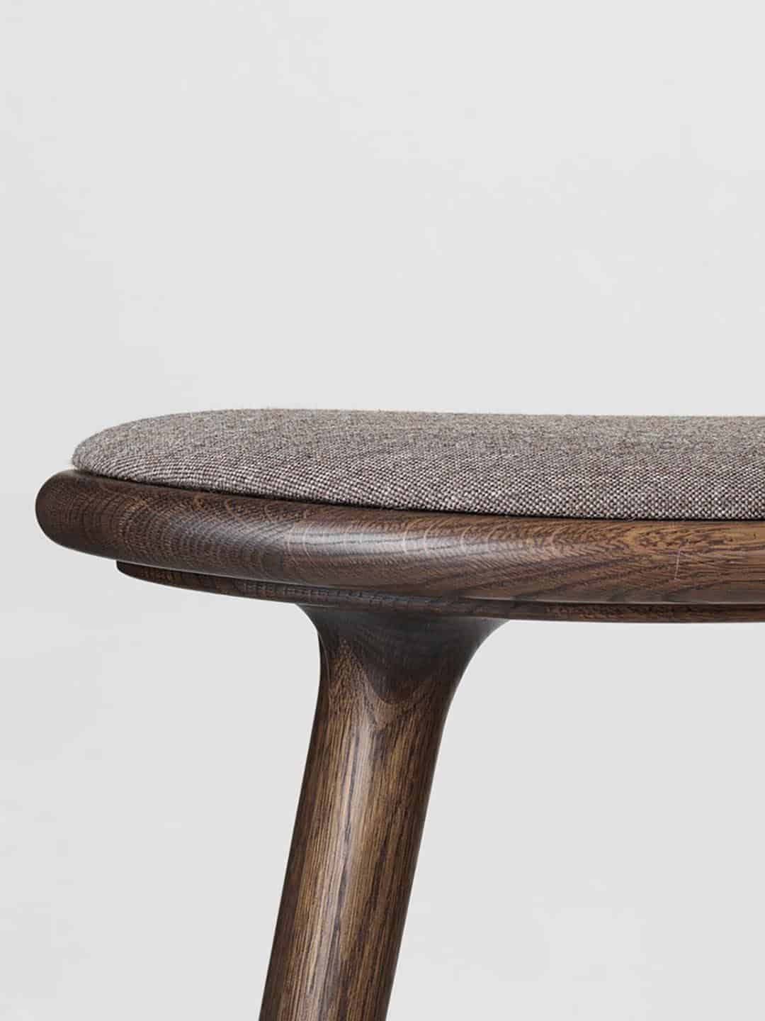 Премиальный полубарный стул Mater High - ткань из натурального серого дуба