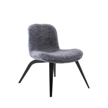 Дорогое кресло для отдыха NORR11 Goose из овичны цвета серый графит