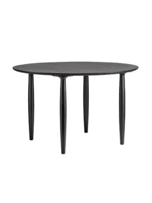 Дизайнерский обеденный круглый стол NORR11 Oku из черного дуба