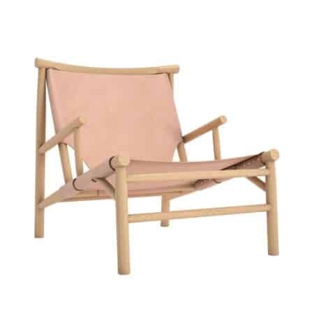 Стильное кресло для отдыха NORR11 Samurai из натурального дуба