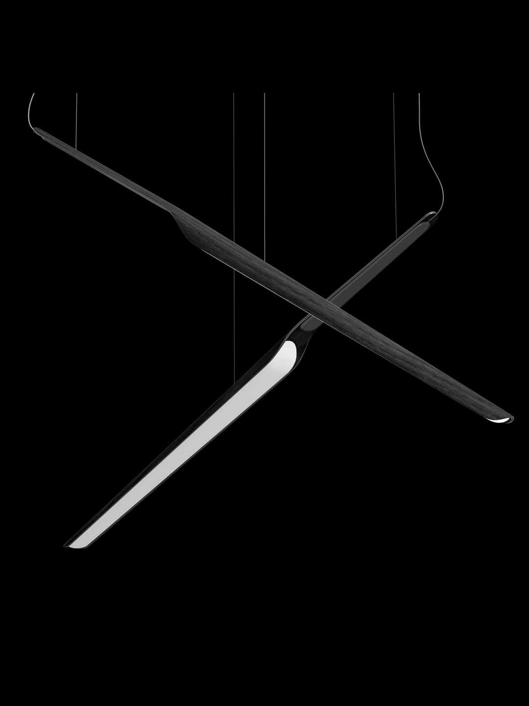 Скандинавский дизайнерский подвесной светильник Tunto Swan Wing Pendant черный дуб