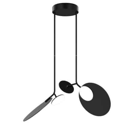 Дизайнерский подвесной светильник Tunto Ballon 2U с черным каркасом черный дуб