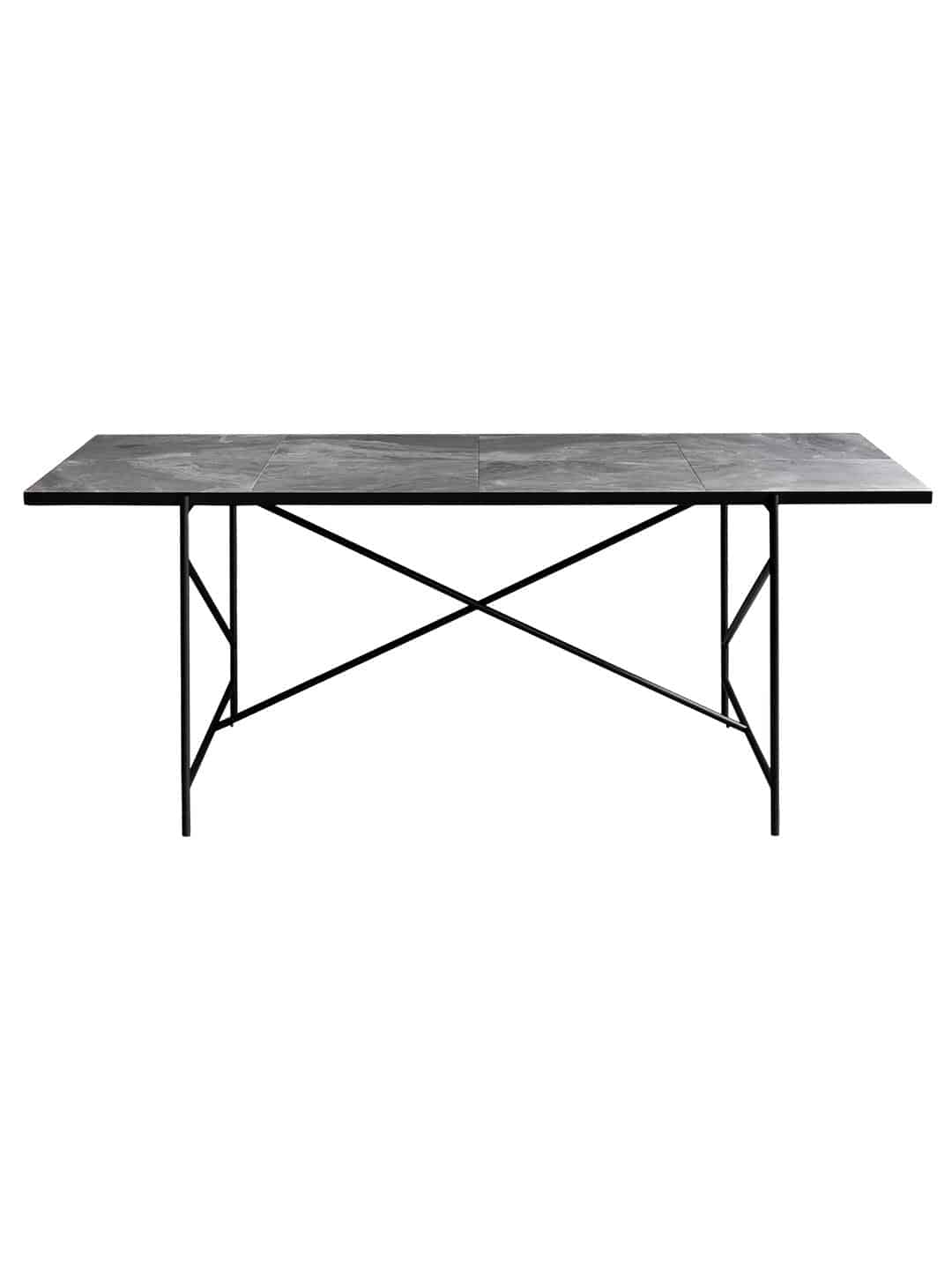 Красивый обеденный стол HANDVARK 185 из серого мрамора