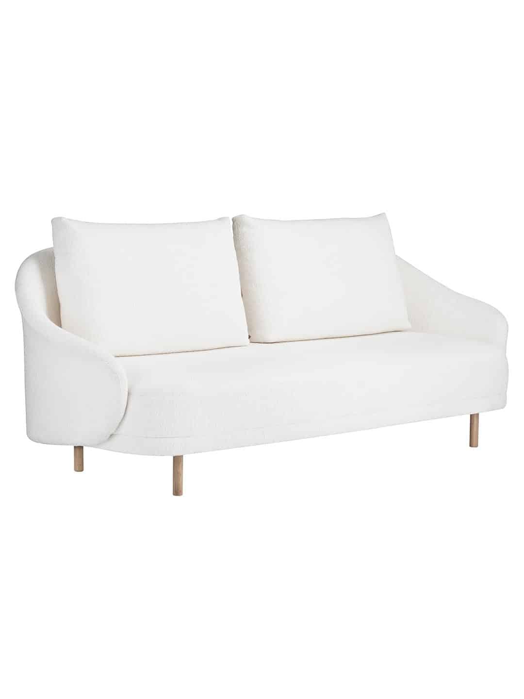 Минималистичный диван NORR11 New Wave 2-местный белого цвета