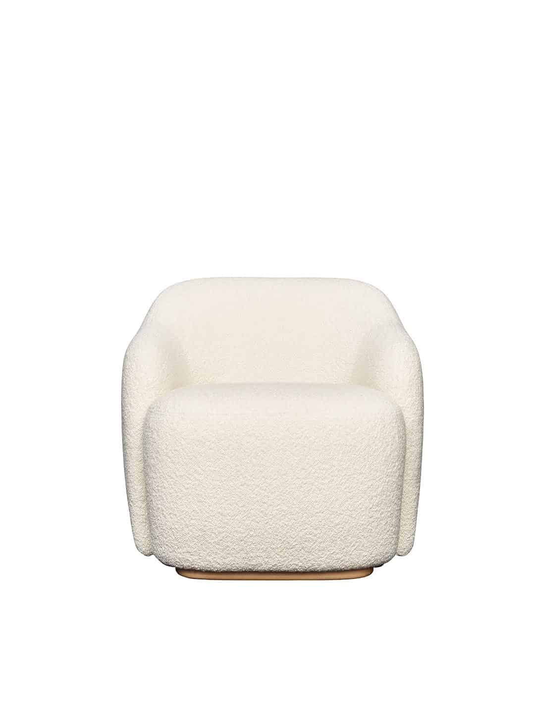 Красивое кресло Fogia Barba из белой ткани