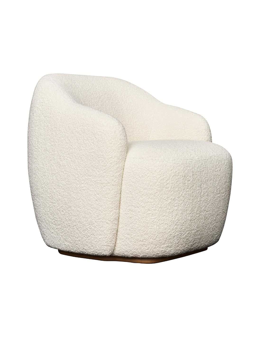 Стильное кресло Fogia Barba белого цвета