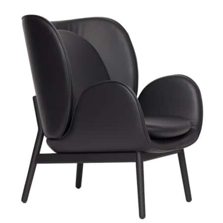 Кожанное кресло Fogia Embrace черного цвета
