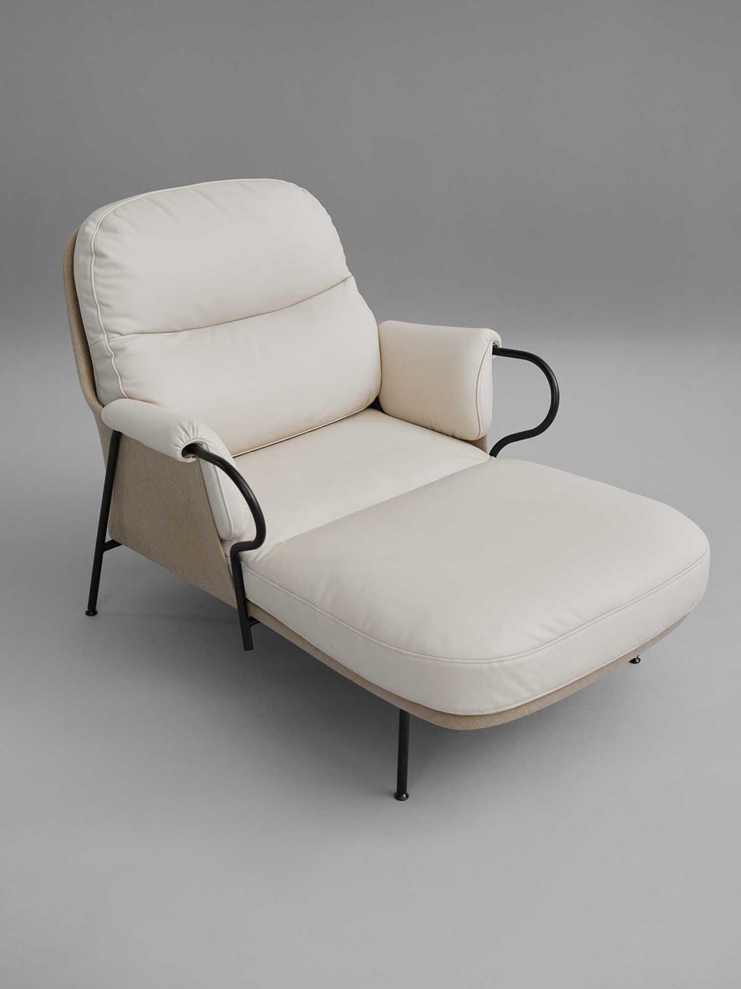 Минималистичное кресло Fogia Lyra белого цвета