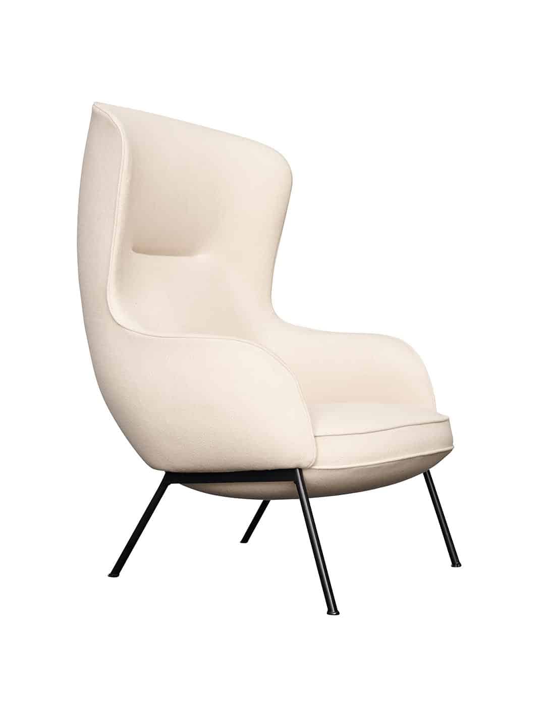 Минималистичное кресло Fogia Mame белого цвета