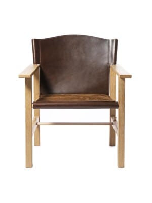 Премиум кресло Garsnas Ferdinand из натуральной кожи темно-коричневого цвета