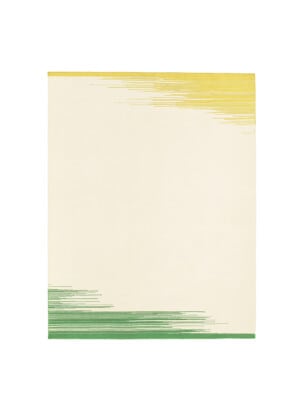 Скандинавский ковер Kvadrat Kelim Pattern Twin Set желто-зеленого цвета