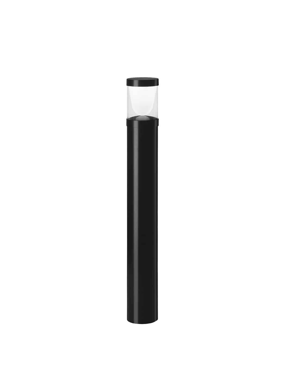 Стильный уличный светильник Zero Lighting Convex Bollard черного цвета