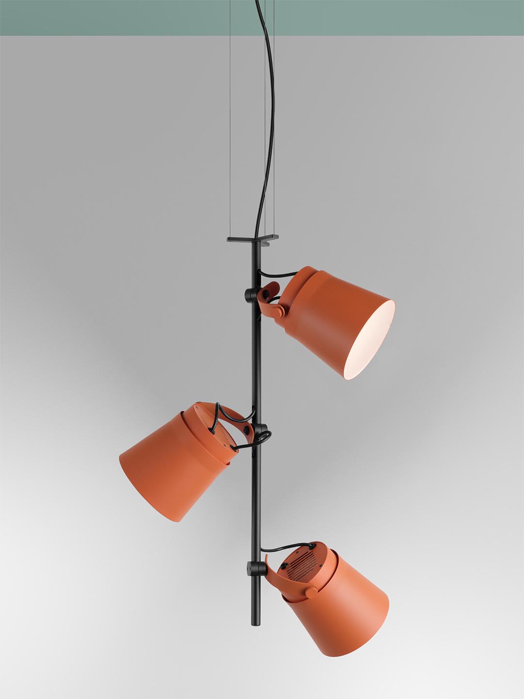 Красивый подвесной светильник Zero Lighting Ginza Vertical ораньжевого цвета