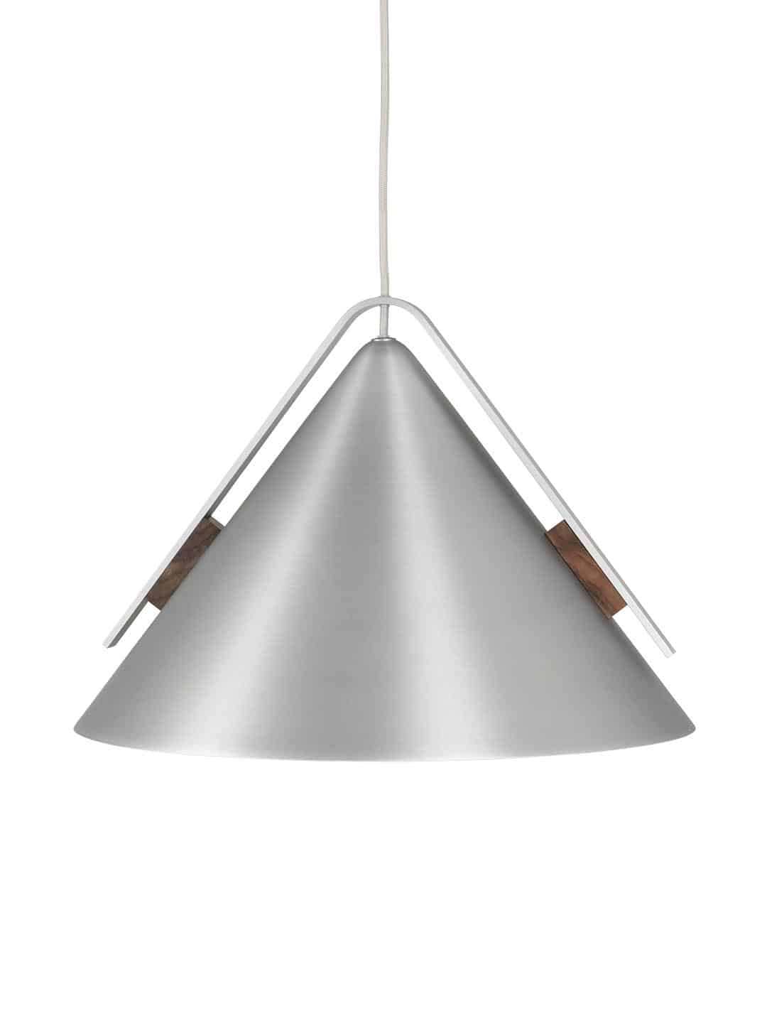 Красивый металлический подвесной светильник Kristina Dam Cone серого цвета