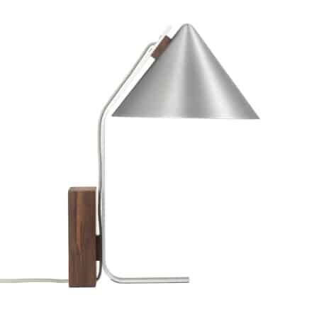 Металлическая настольная лампа Kristina Dam Cone серого цвета премиум класса