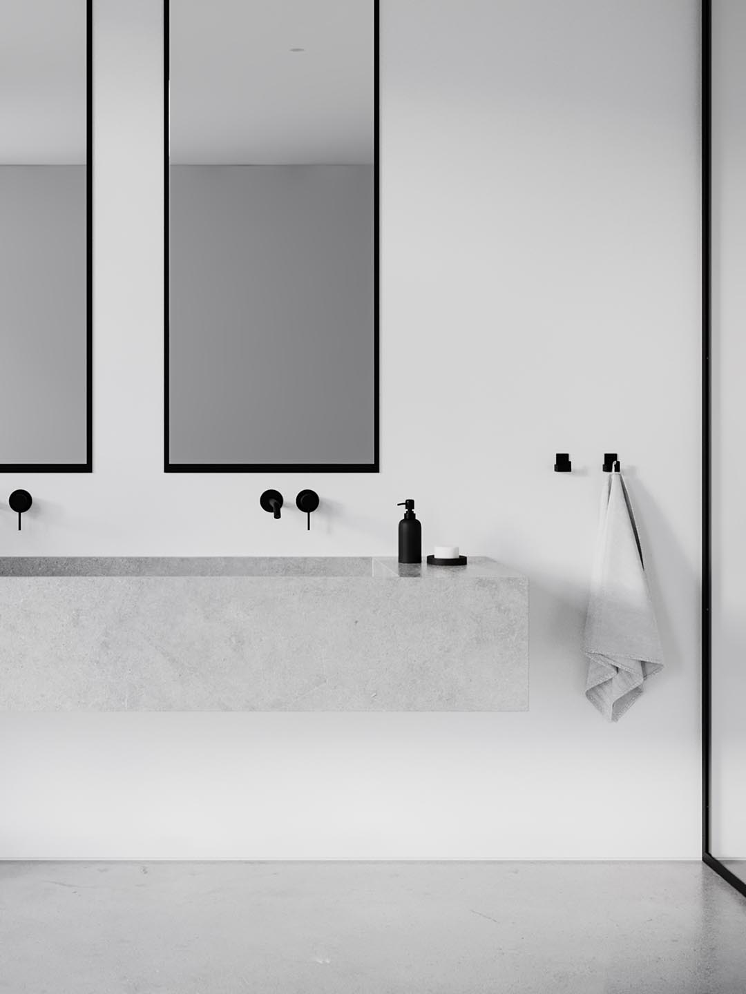 Дизайнерский крючок для ванной Nichba в современном интерьере