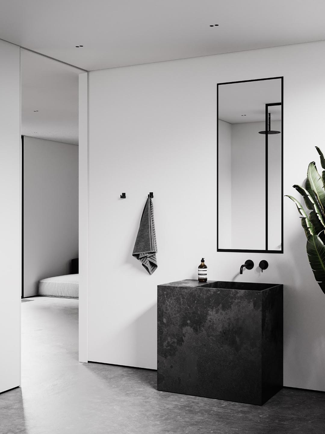 Крючок для ванной Nichba в скандинавском стиле в современном интерьере