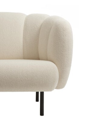 Красивое кресло для отдыха Warm Nordic Cape белого цвета