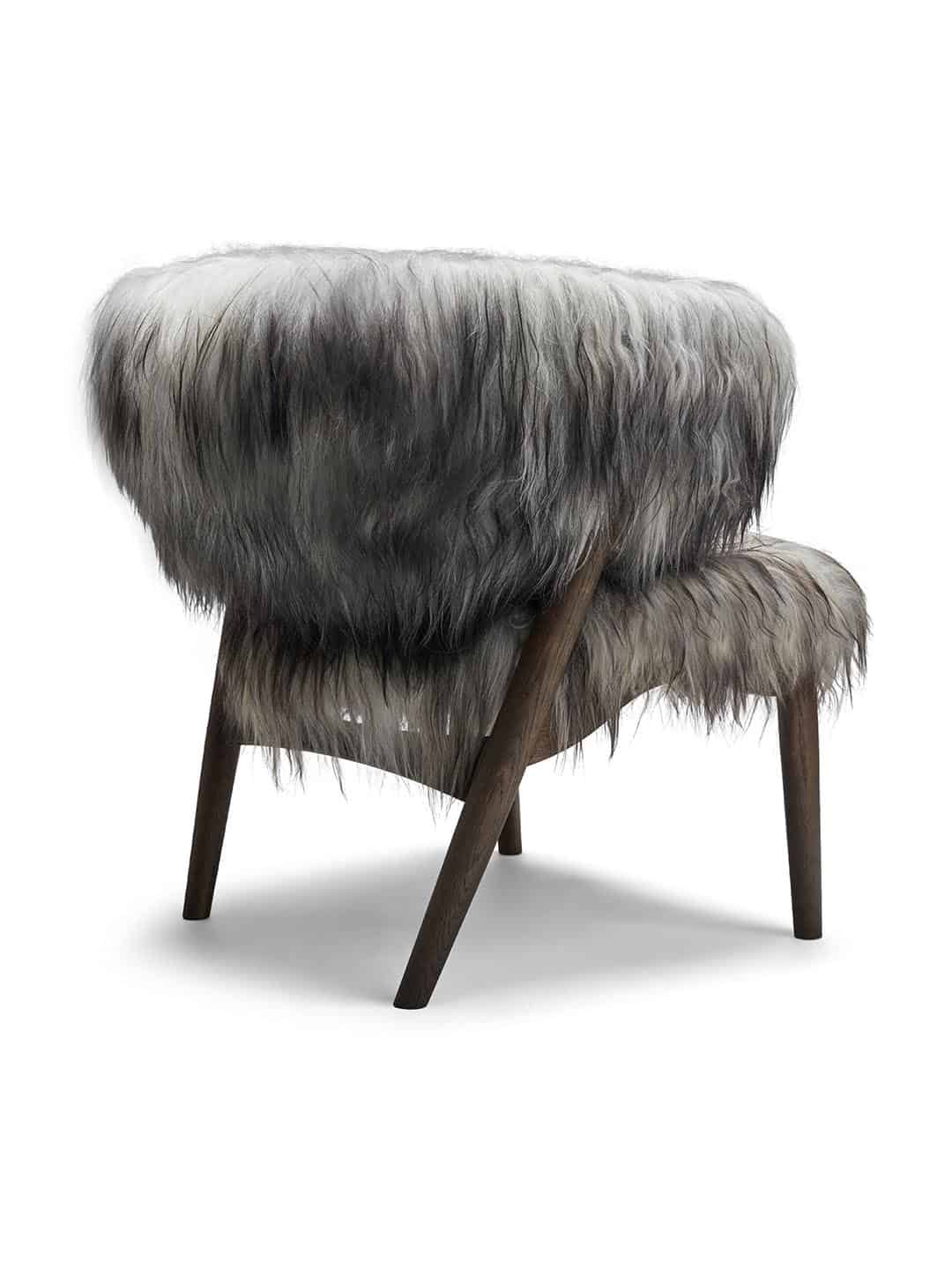 Кресло для отдыха Sibast №7 с обивкой в скандинавском стиле из натуральной шерсти