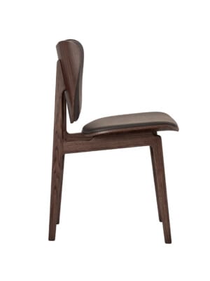 Деревянный стул NORR11 Elephant из коричневой кожи