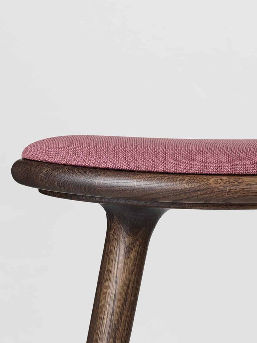 Полубарный стул Mater High - ткань в скандинавском стиле из натурального дуба