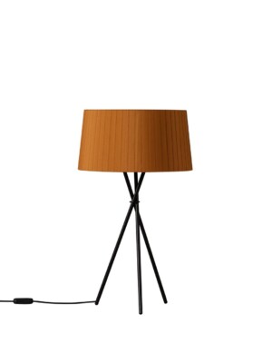 Дизайнерская настольная лампа Santa Cole Tripode горчичного цвета