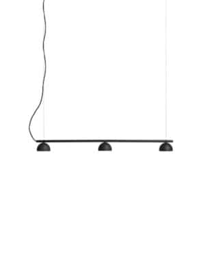 Классический подвесной светильник Northern Blush Rail 3 черного цвета