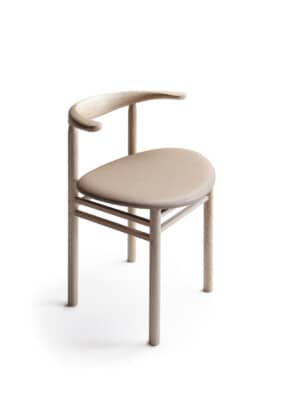 Оригинальный обеденный стул Nikari Linea RMT3 с обивкой из натуральной кожи