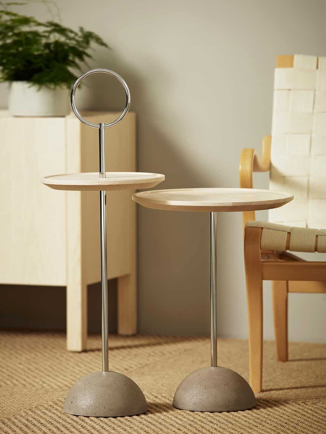 Скандинавский кофейный стол Karl Andersson Lollipop с кольцом в красивом интерьере