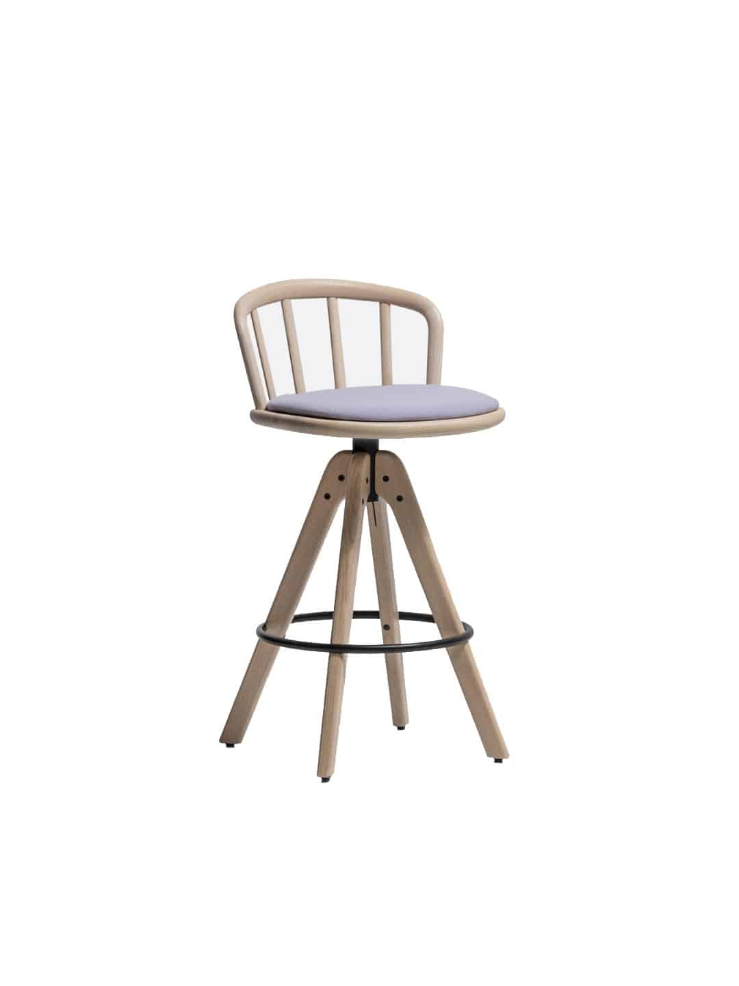 Барный стул Pedrali Nym 2848/A в нежном фиолетовой цвете